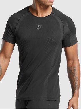 NEW Gymshark Apex Seamless Tshirt M Slim Fit Black Short Sleeve Training Tee
